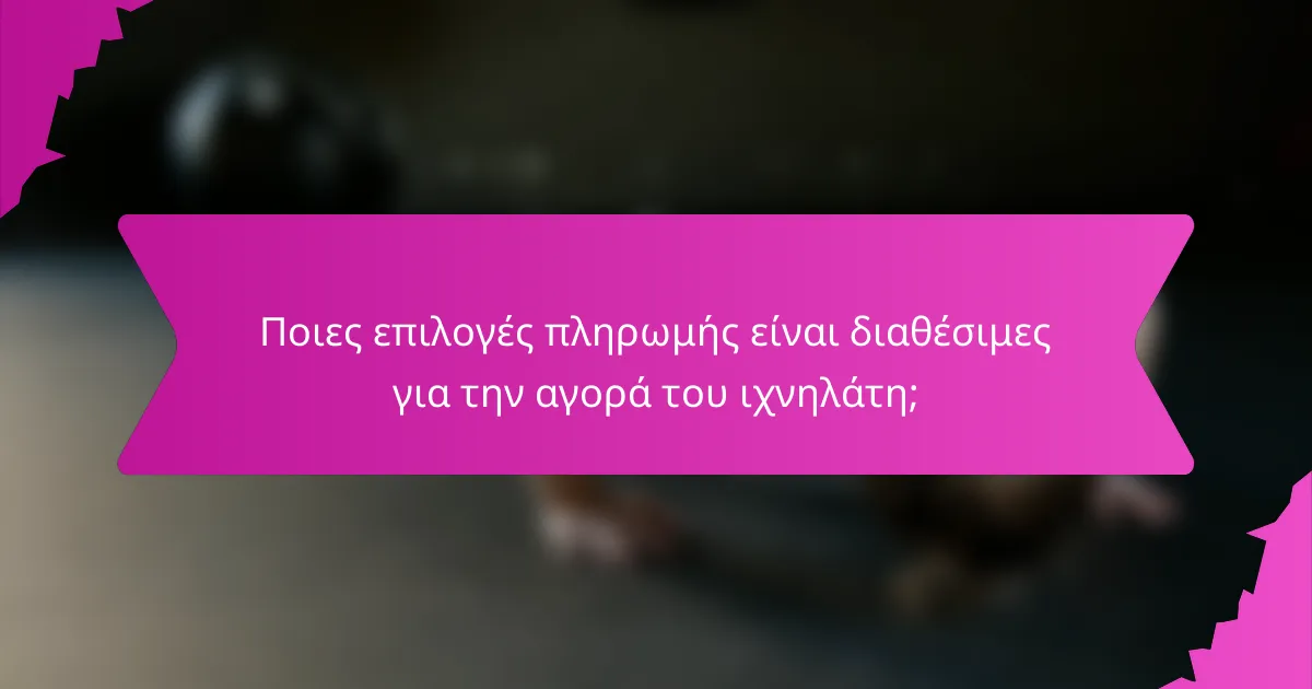 Ποιες επιλογές πληρωμής είναι διαθέσιμες για την αγορά του ιχνηλάτη;